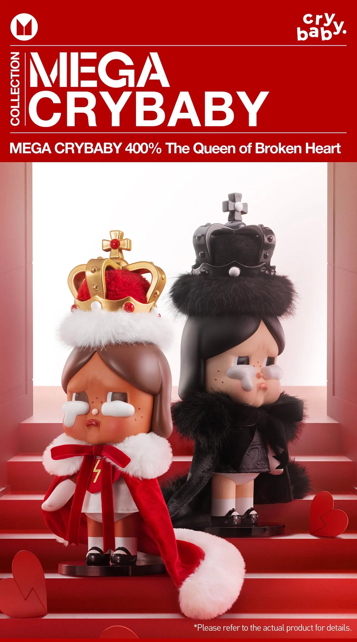 New Arrivals 100% Original POP MART MEGA CRYBABY 400% - The Queen of Broken Heart Blind Box