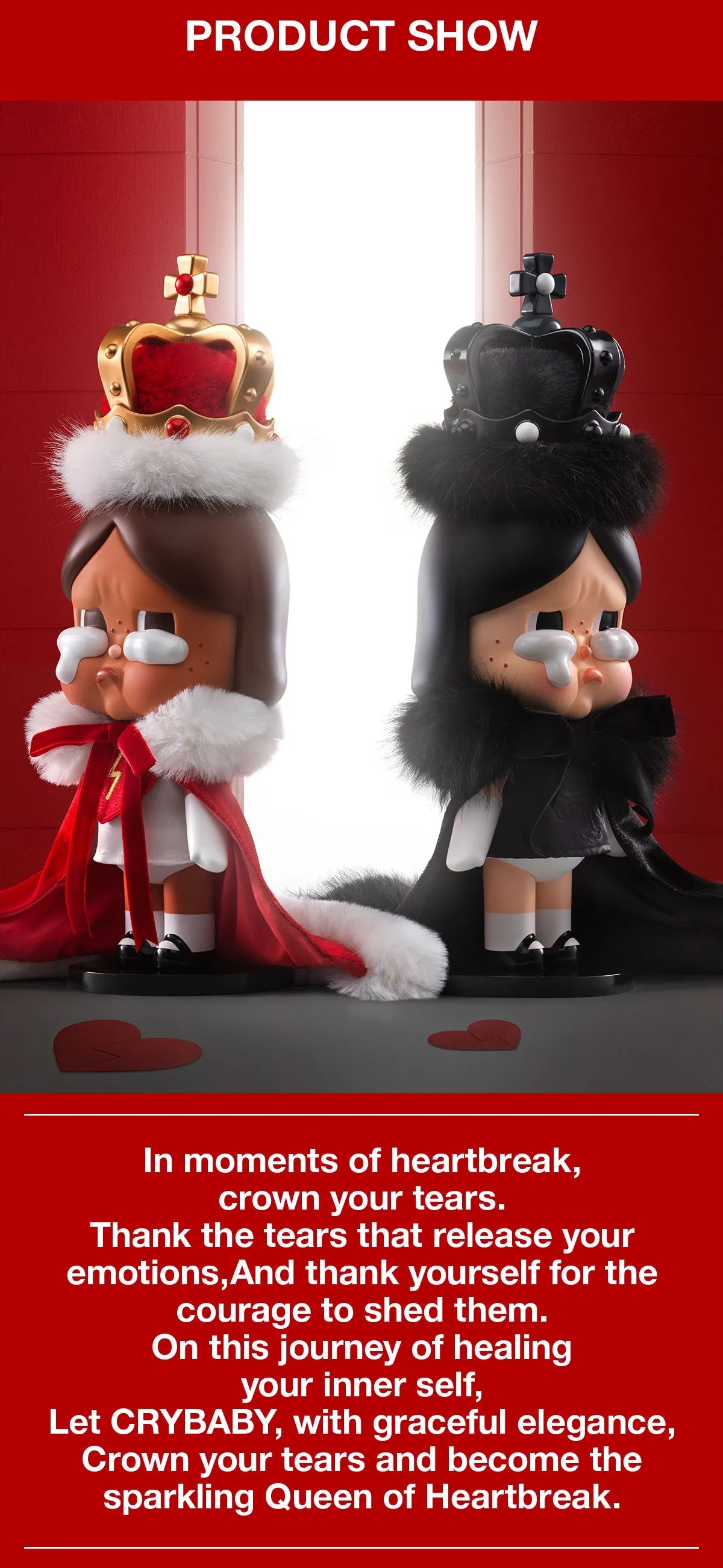 New Arrivals 100% Original POP MART MEGA CRYBABY 400% - The Queen of Broken Heart Blind Box
