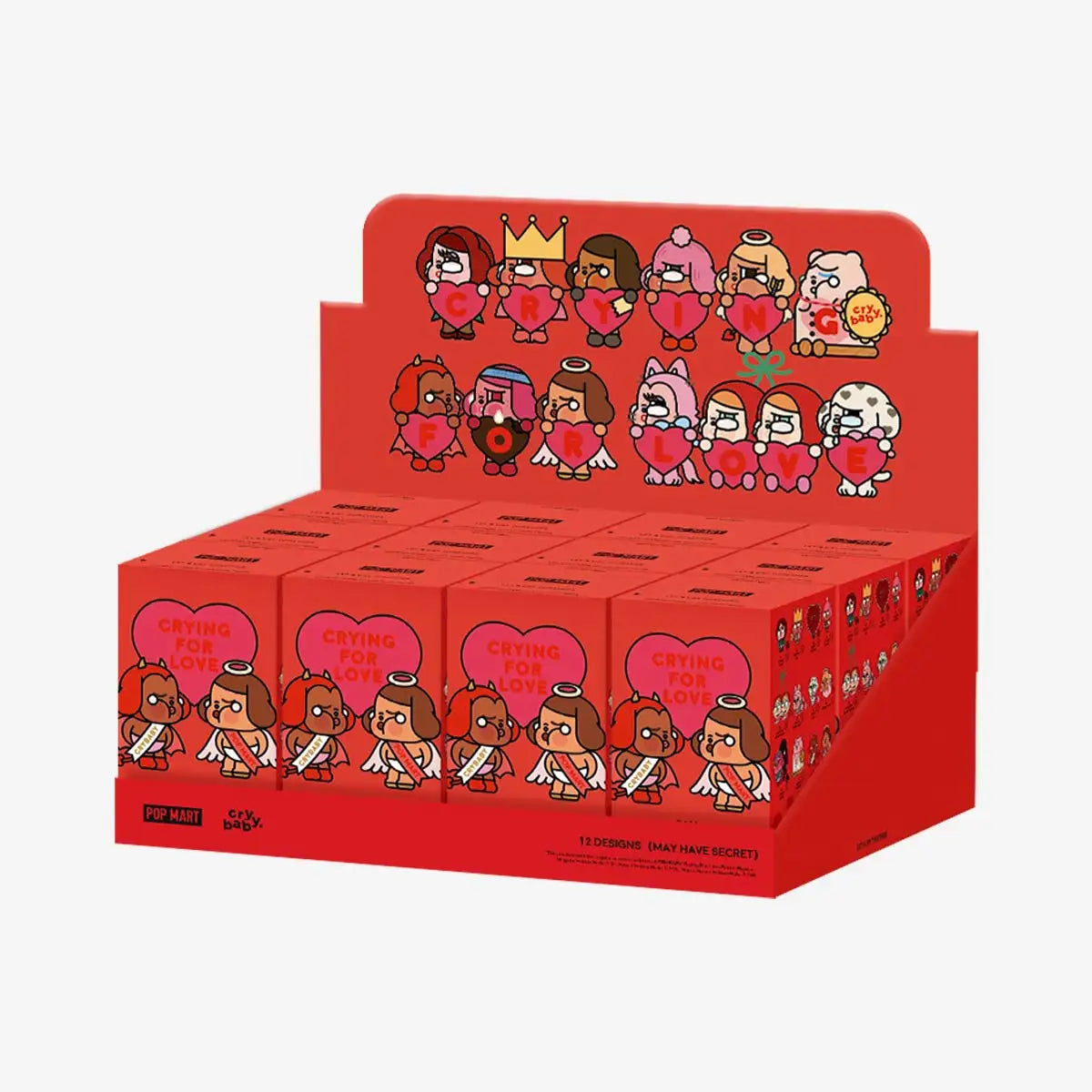 12 PCS- Original CRYBABY Popmart Crying for Love Series Mystery Boxes