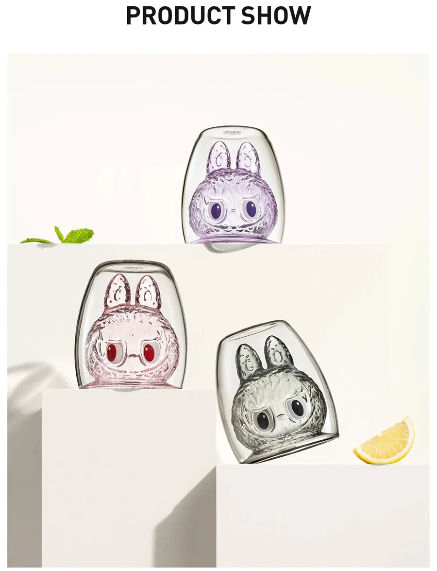 Original Popmart Labubu the Monsters CHEERS SERIES Double-walled Glass Blind Box