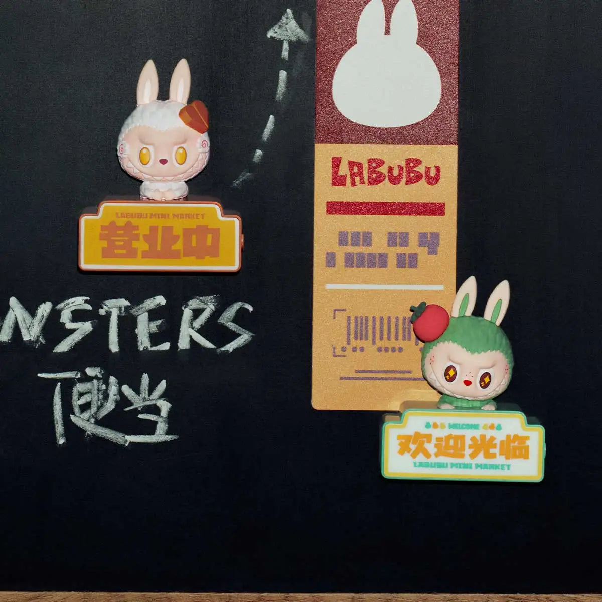 6PCS- Pop Mart Authentic Labubu the Monsters Wacky Mart Fridge Magnet Blind Box
