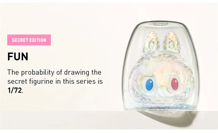 Original Popmart Labubu the Monsters CHEERS SERIES Double-walled Glass Blind Box