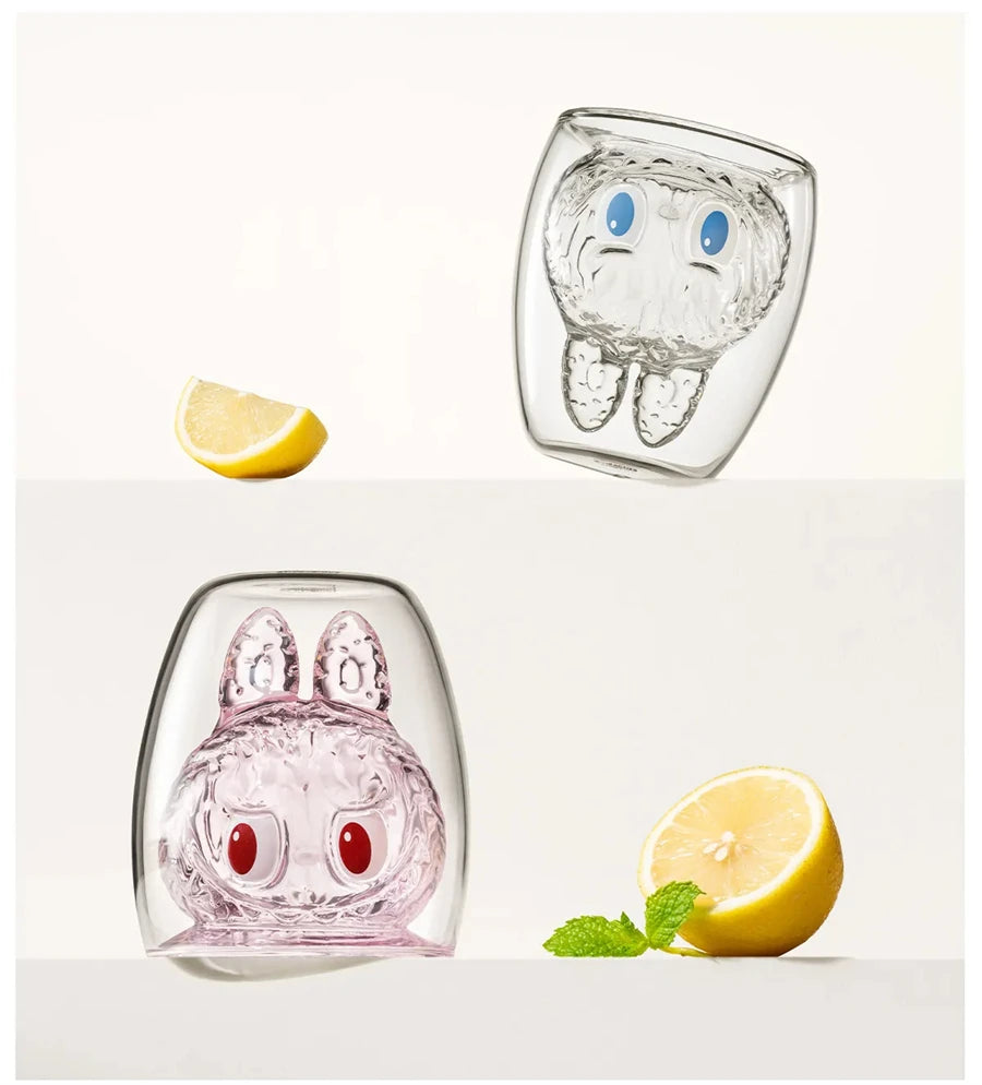 Original Popmart Labubu the Monsters CHEERS SERIES Double-walled Glass Blind Box