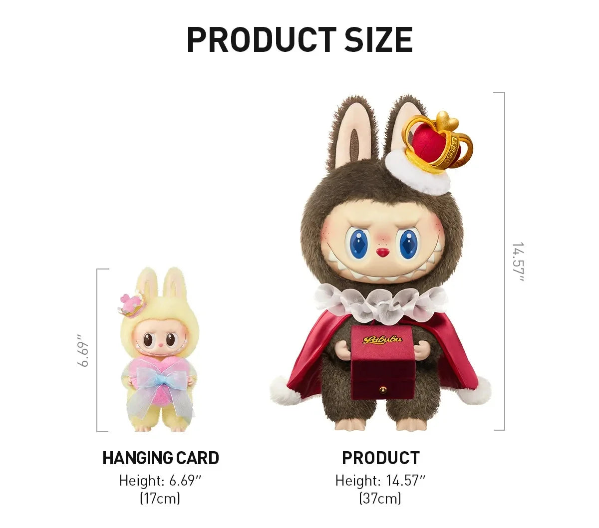 Authentic Labubu Popmart the Monsters Let's Checkmate Series King Vinyl Lovely Plush Doll
