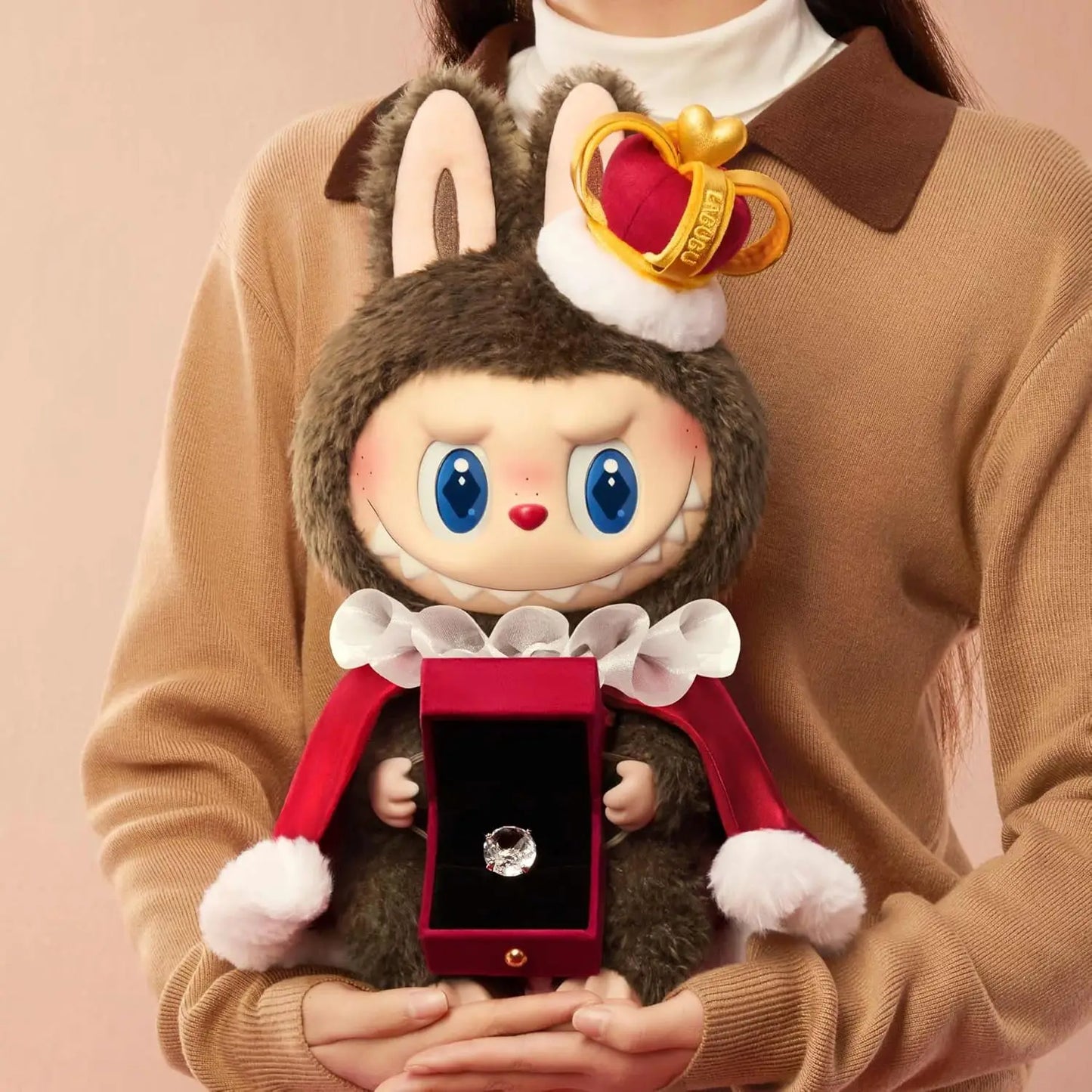 Authentic Labubu Popmart the Monsters Let's Checkmate Series King Vinyl Lovely Plush Doll