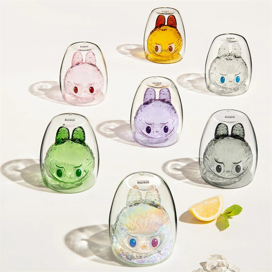 Original Popmart Labubu the Monsters CHEERS SERIES Double-walled Glass Blind Box