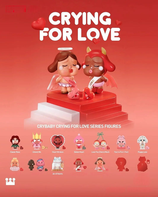 12 PCS- Original CRYBABY Popmart Crying for Love Series Mystery Boxes