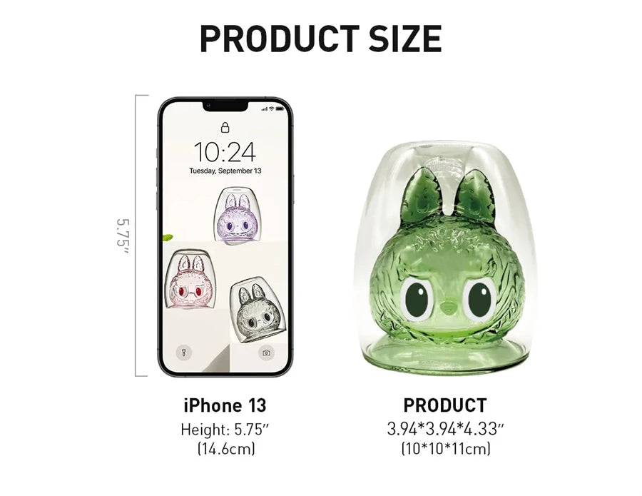 Original Popmart Labubu the Monsters CHEERS SERIES Double-walled Glass Blind Box