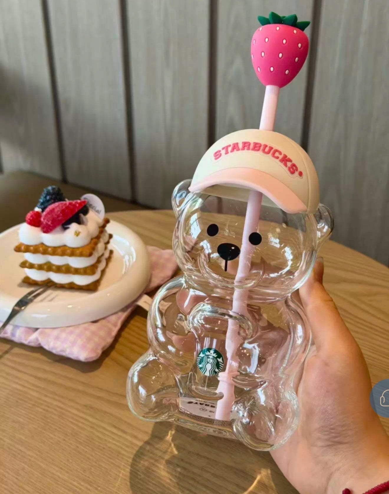 Starbucks Bearista Bear Pink Cup Strawberry Topper 2026