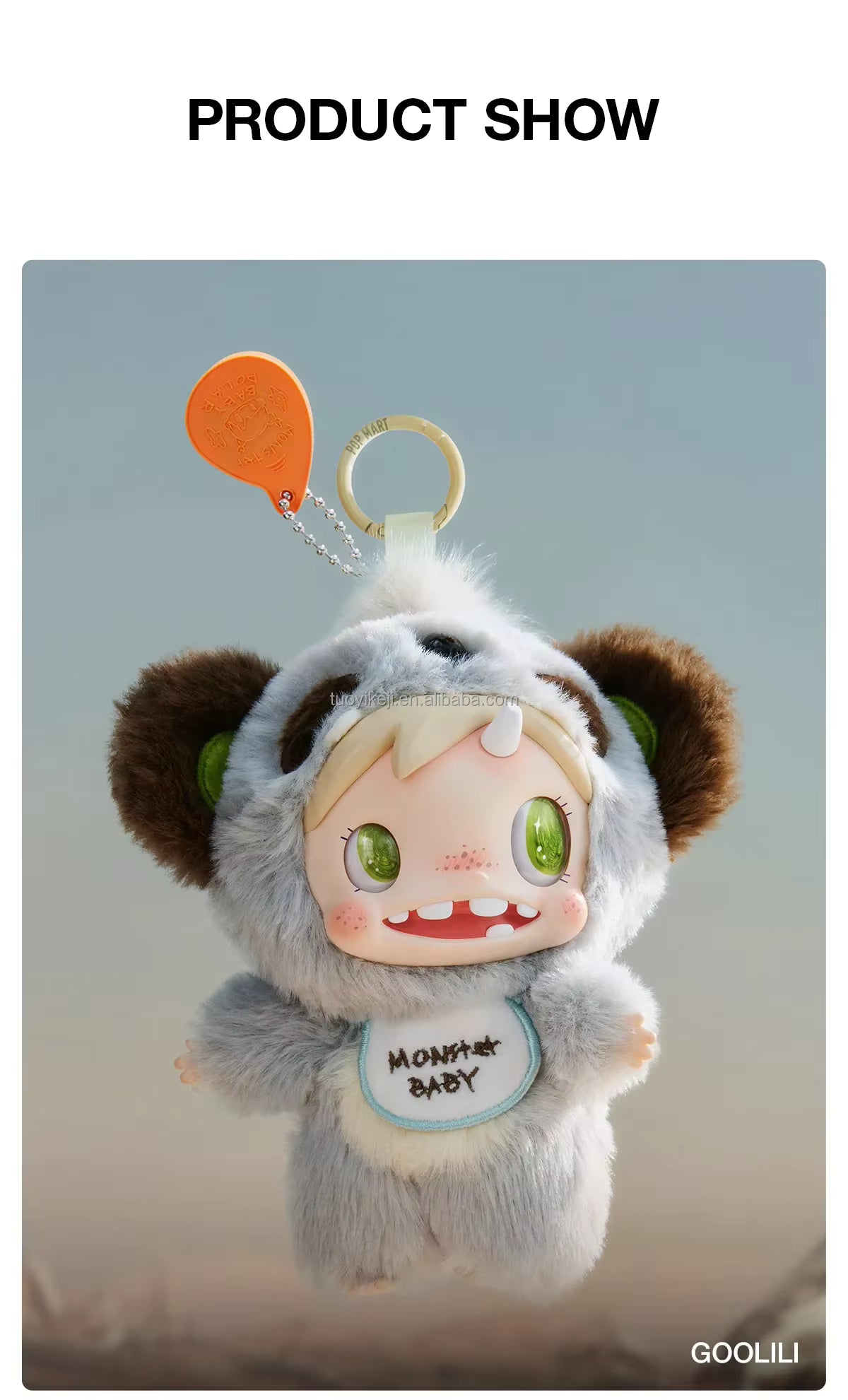 New Popmart POLAR-Monster Baby Collection Series Plush Pendant