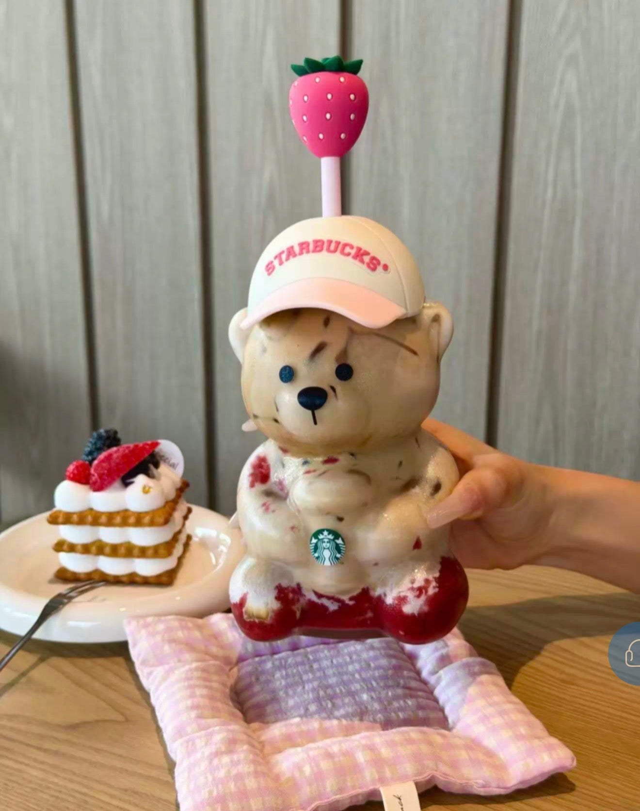 Starbucks Bearista Bear Pink Cup Strawberry Topper 2026