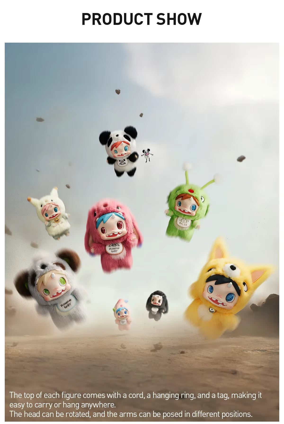 New Popmart POLAR-Monster Baby Collection Series Plush Pendant