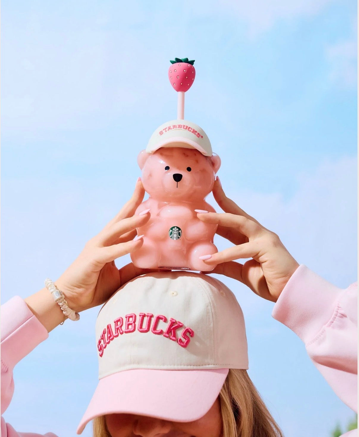 Starbucks Bearista Bear Pink Cup Strawberry Topper 2026