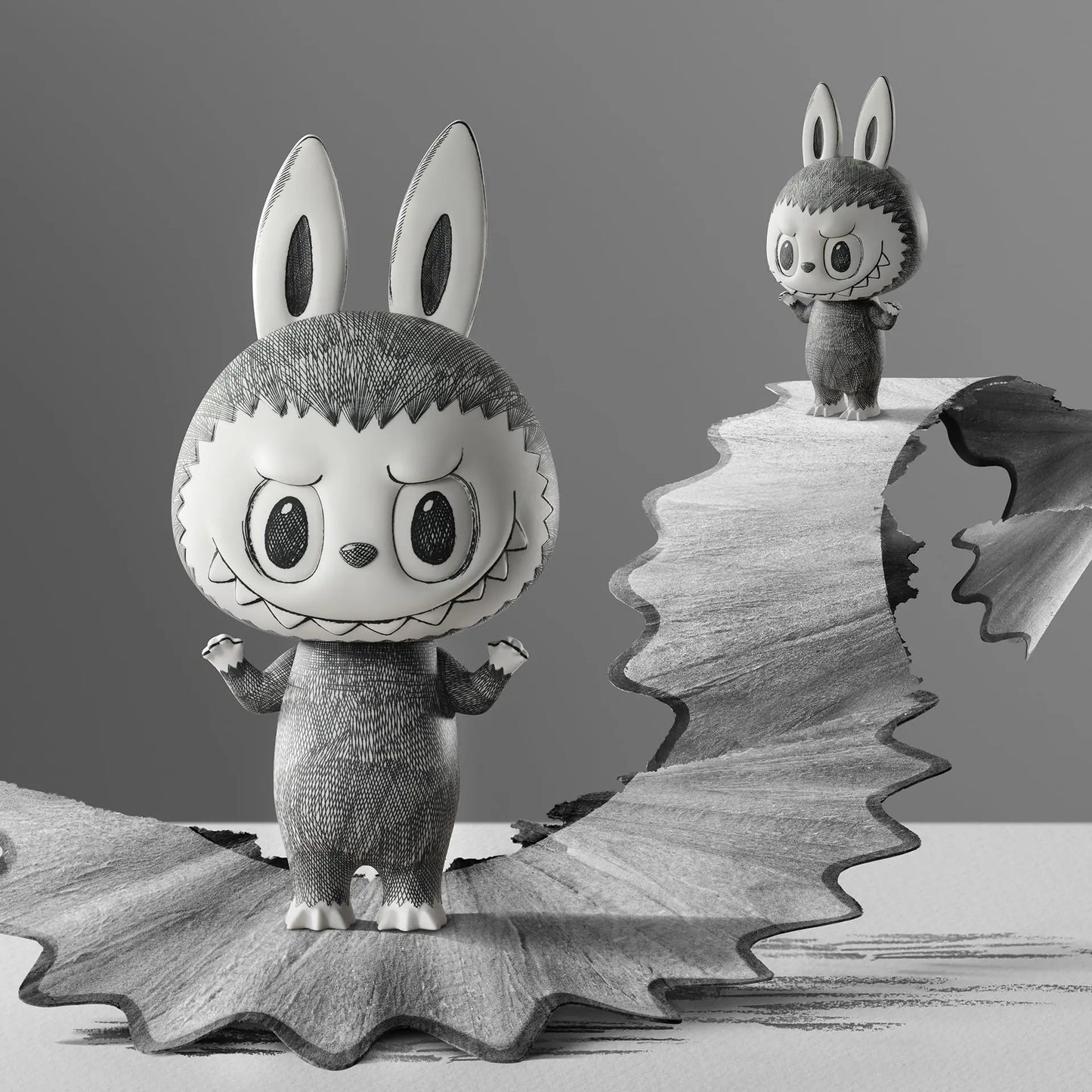 Original POP MART MEGA LABUBU 400% Sketch Collection Figurine