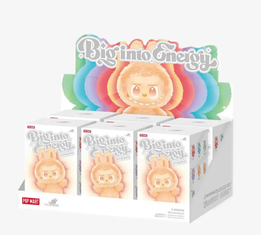 Original Pop Mart Labubu Doll V3 the Monsters Big Into Energy Series
