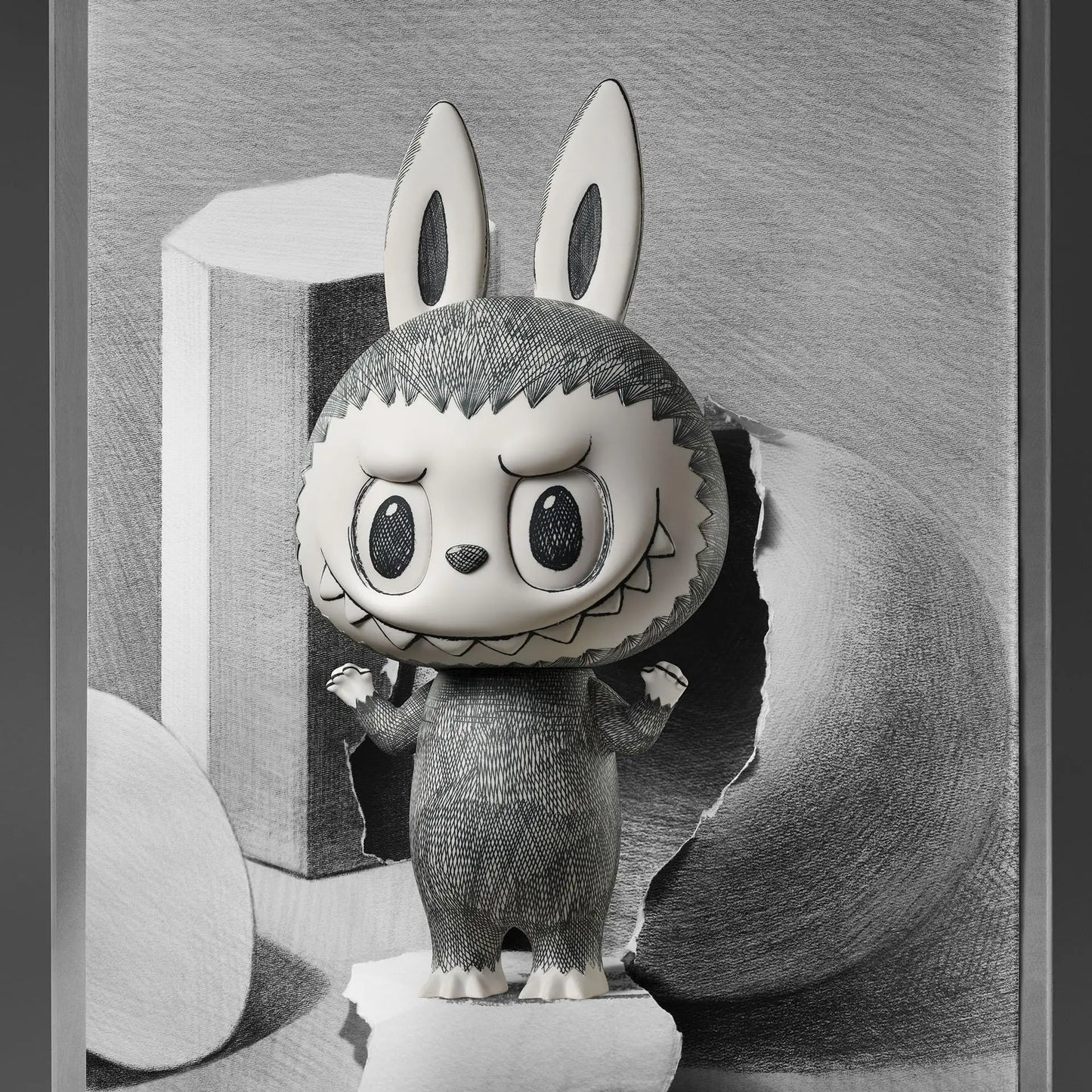 Original POP MART MEGA LABUBU 400% Sketch Collection Figurine