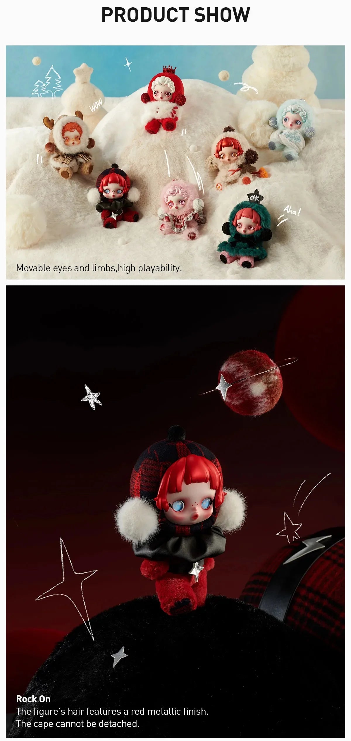 Authentic Pop Mart SKULLPANDA Winter Symphony Series Plush