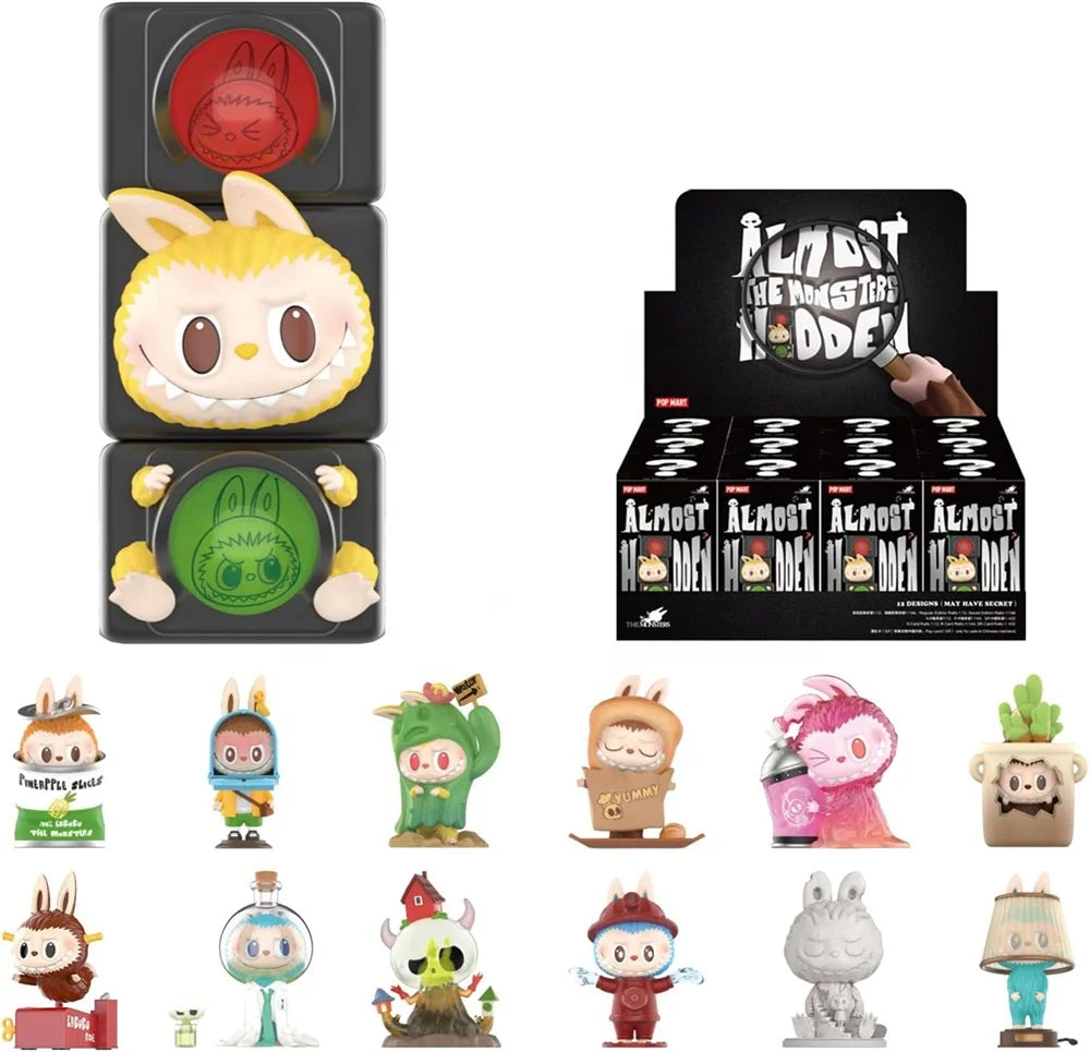 12 PCS - Popmart Authentic Labubu ALMOST HIDDEN Series -  Blind Mystery Boxes
