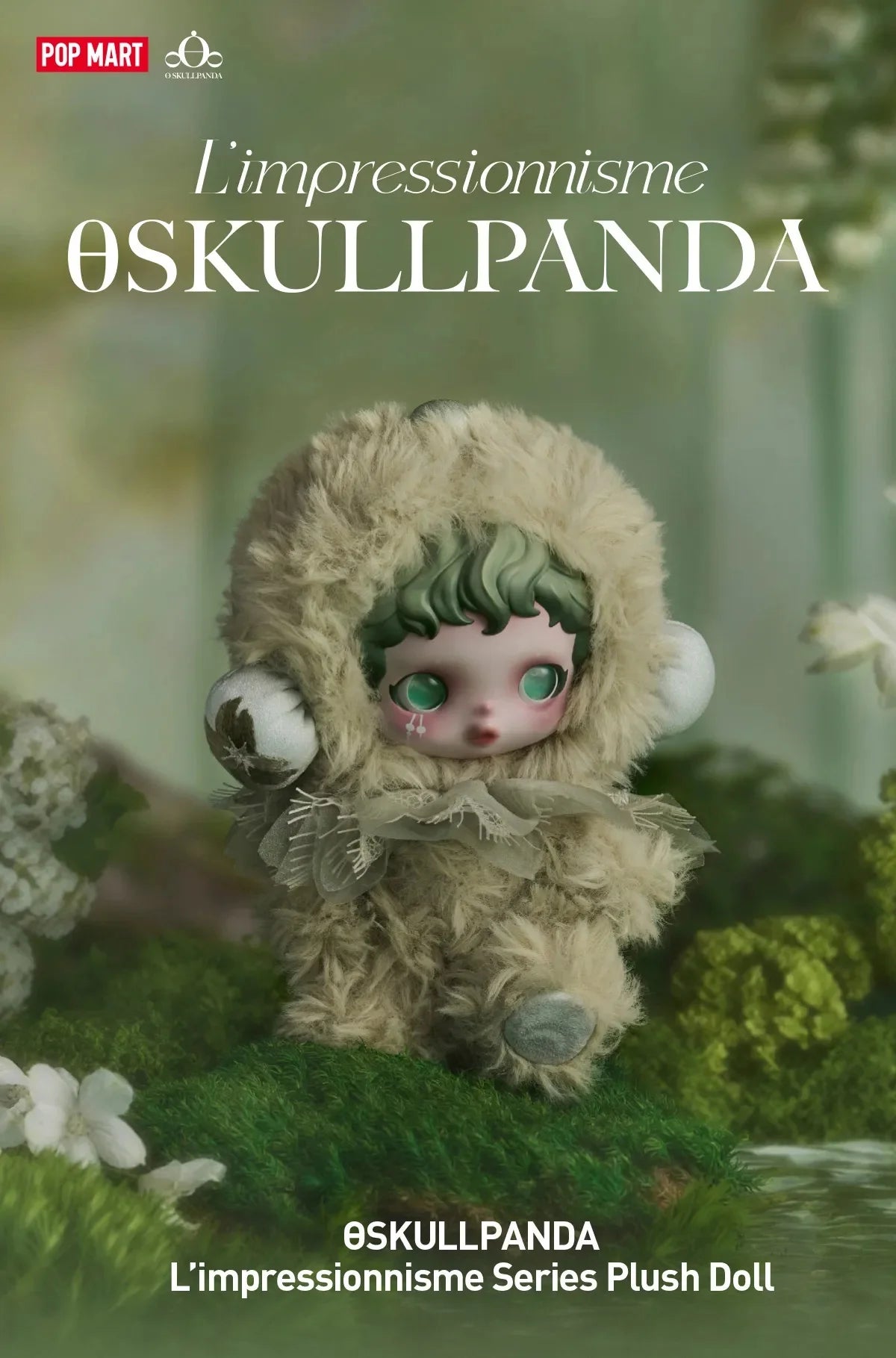 9PCS- Original Pop Mart Skullpanda L'impressionnisme Series Vinyl Pendant Plush Mystery Boxes