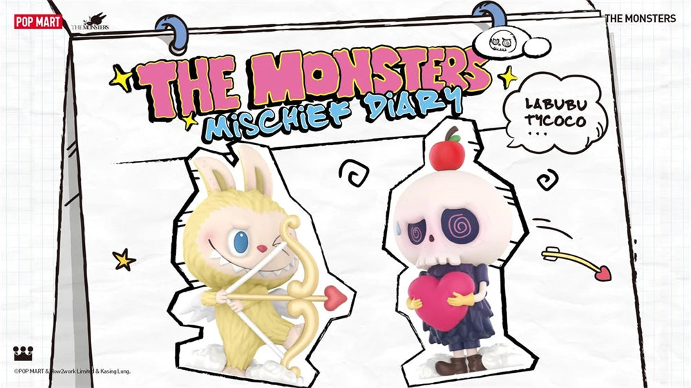 6 PCS - POP MART Monsters Mischief Diary Series - Mystery Box Set