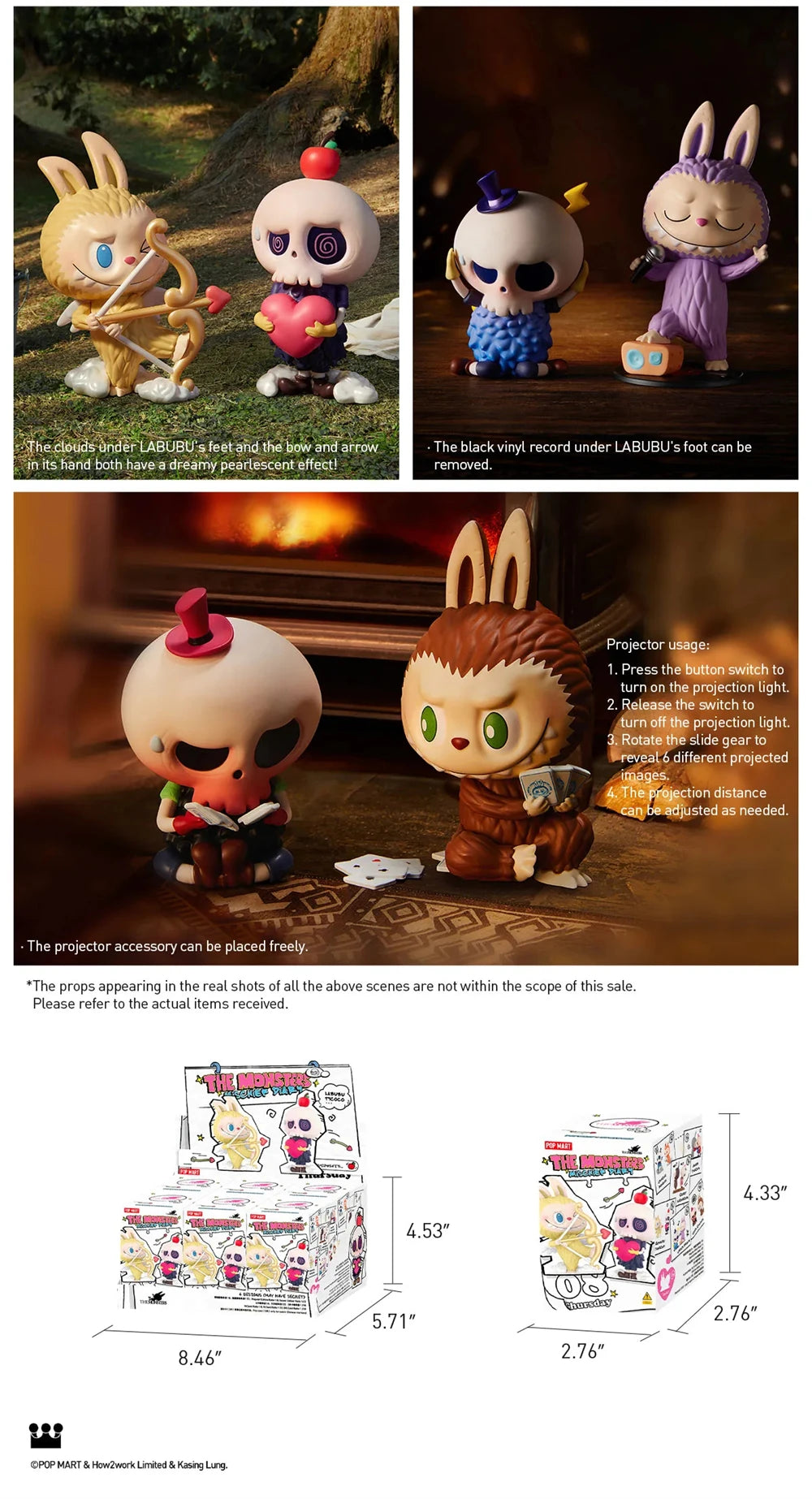 6 PCS - POP MART Monsters Mischief Diary Series - Mystery Box Set