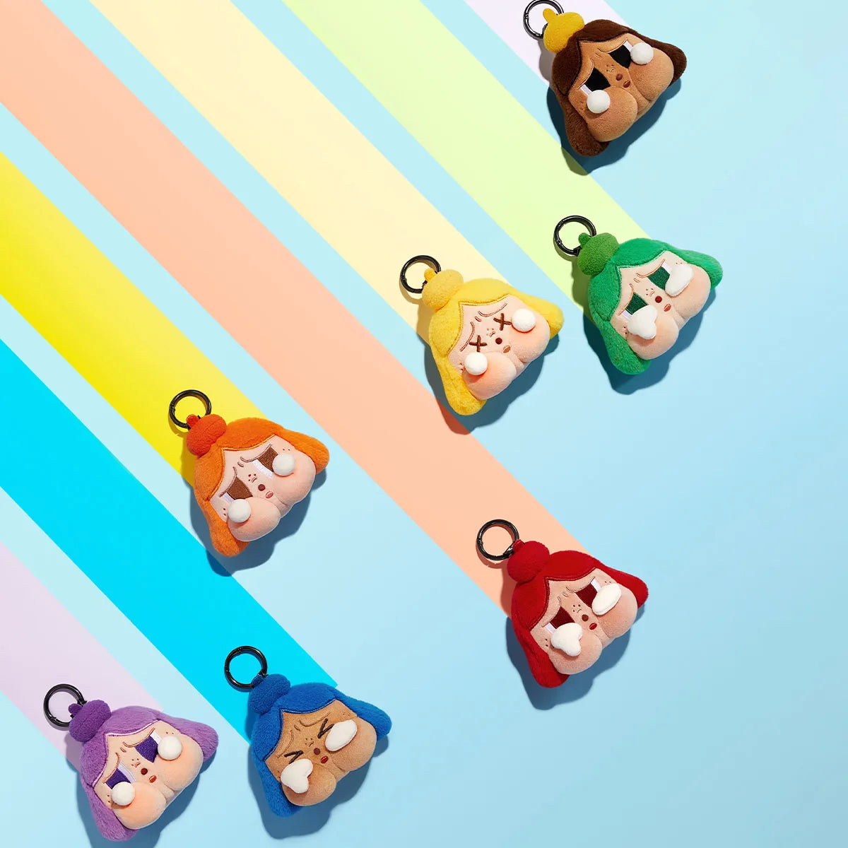 6PCS- Original Pop Mart CRYBABY Cheer up Baby Series Plush Toys Pendant - Blind Box Custom Figures