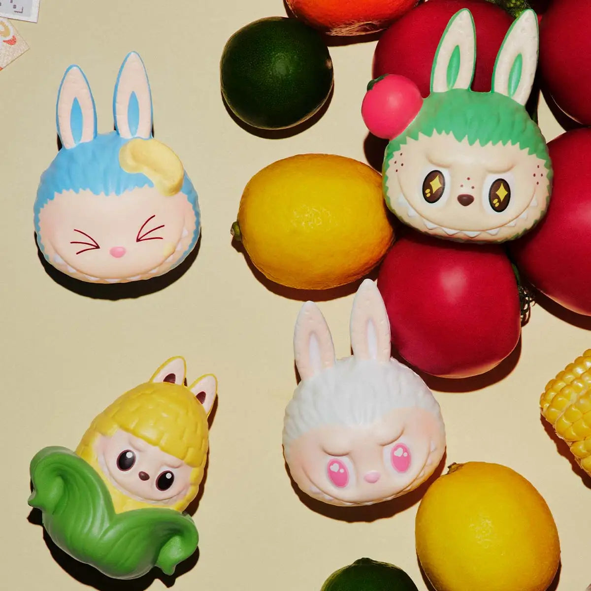 6 PCS - Pop Mart Original Labubu Wacky Mart Series - Squishy Charm Blind Box