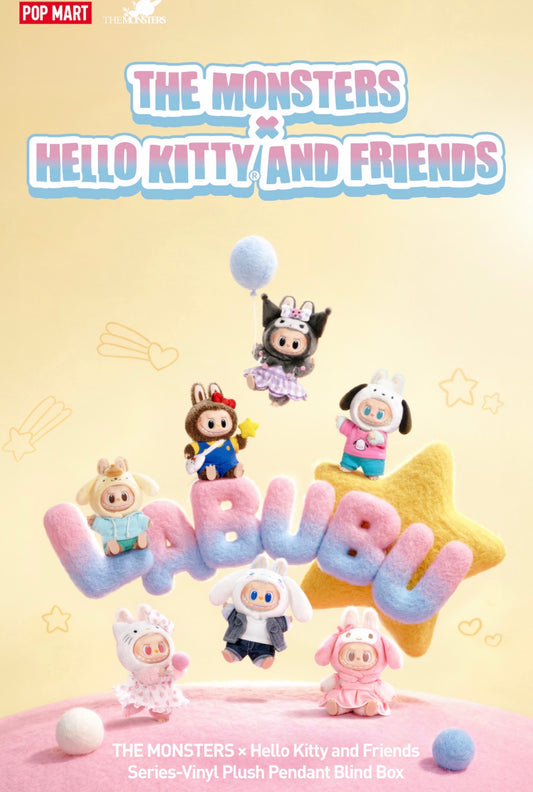 The Monsters  x Hello Kitty and Friends Series - Vinyl Plush Pendant Blindbox