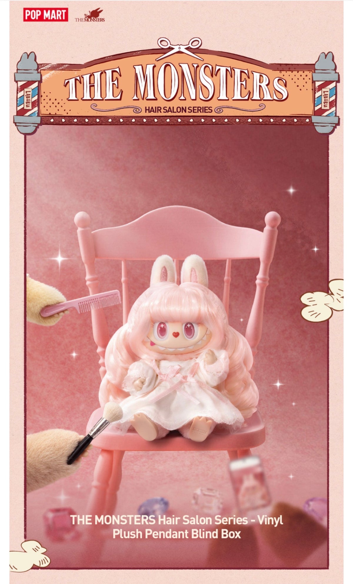 POP MART The Monsters Hair Salon Series - Vinyl Plush Pendant