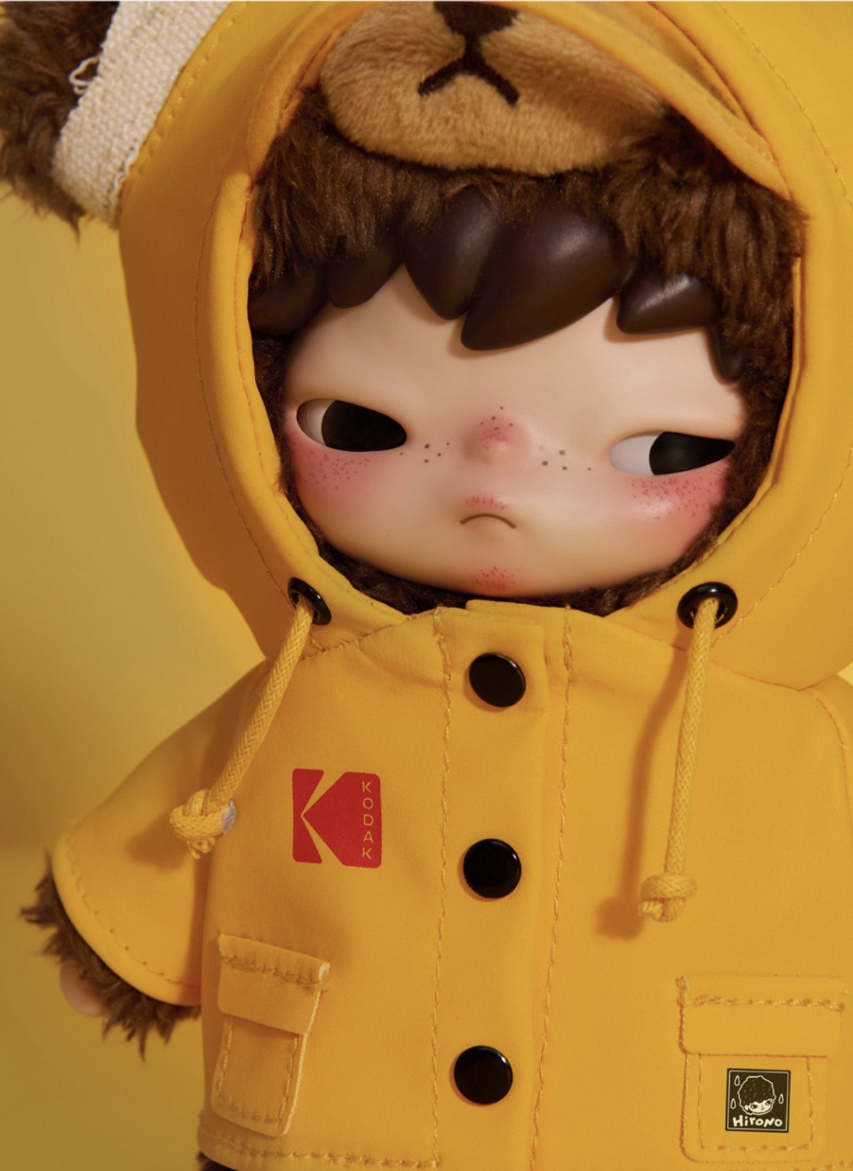Hirono × Kodak Click Bear Plush Doll Pendant